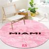 Inter Miami CF Round Area Rug,Carpet Rug for Living Room Bedroom Sofa Playroom Decor,Non-slip Floor Mat