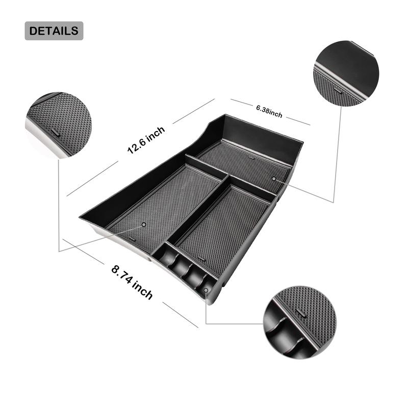 2PCS Center Console Organizer For Nissan X-trail Rogue 2021 2022 2023-2026 T33 Armrest Lower Storage Box Center Console Car Tray