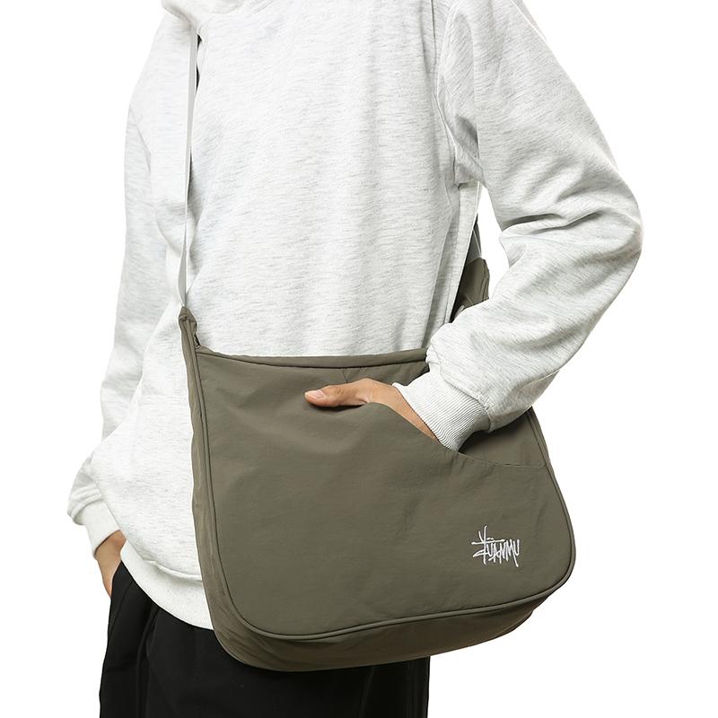 Solid Color Large Capacity Shoulder Bag Women's Crossbody Bag Men Commuter Tote Bag