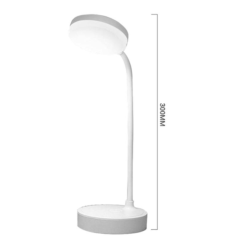 LED Skrivebordslampe 3 Nivåer Dimmbar USB Oppladbar Batteridrevet Bærbar Berørings Bordlampe Øyebeskyttelse For Soverom Nattbord