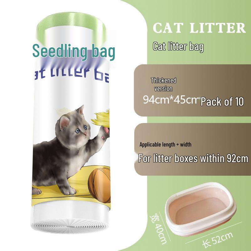 Thickened Cat Litter Bags for Smart Litter Boxes - No-Scoop, Portable Pet Trash Bags