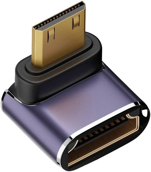 

Адаптер Перехідник SUNROZ 90° Mini HDMI Male - HDMI Female v2.1 48Gbps 8K 4K 120Hz, метал (A485790)