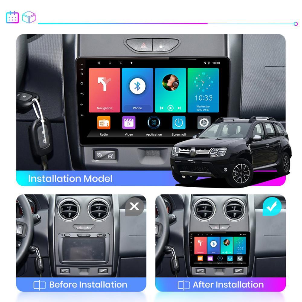 9palcový Android Carplay pro Renault Duster 2015 - 2020 autorádio Multimediální přehrávač videa GPS navigace WIFI 2+32GB