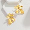 18K Gold French Stainless Steel Flower Stud Earrings - Elegant Autumn/Winter Fashion Accessories