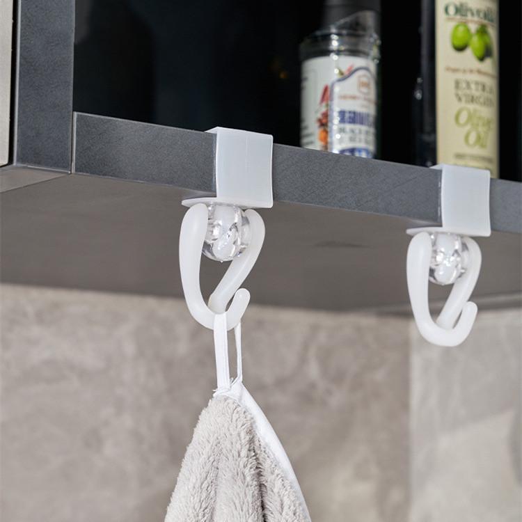 Trash Bag Holder Hook - Kitchen Wall Mount Rack for Cabinet Door 2-Pack