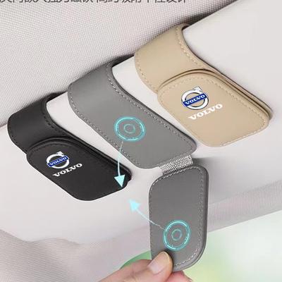 Clip para Gafas de Sol de Coche Portatarjetas Portatickets Soporte Sujetador Estuche para Bolígrafos Gafas Parasol Para XC90 V90 V60 XC60 V40 S80 S60 S90