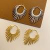 Eco-friendly High-End Geometric Heart Earrings - Trendy, Exquisite, and Fashionable Niche Design