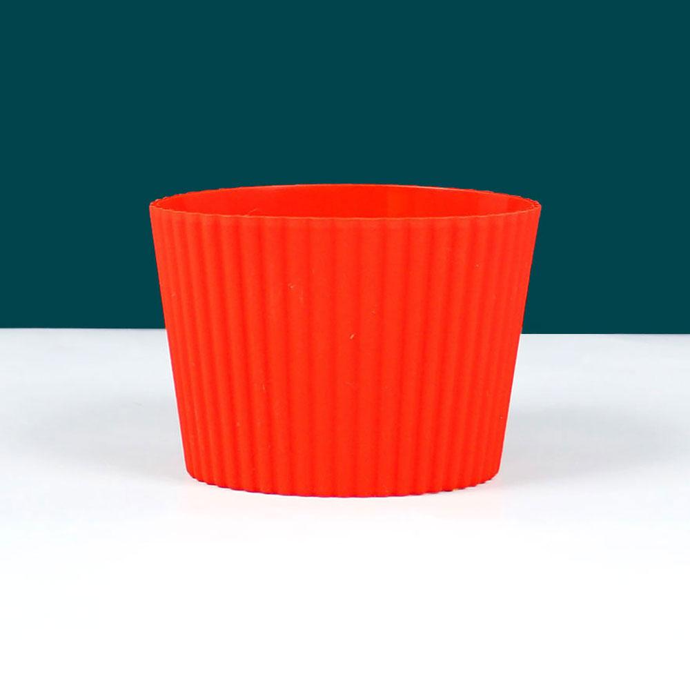 Silicone World Silicone Anti scalding Anti Slip Coffee Cup Cover Universal Tapered Thread Cup Sleeve Mug Ceramic Glass Cup Cover