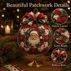 with Bow Christmas Quilted Ornament Set Snowman Deer Vintage Fabric Xmas Ball Kit  Home Craft