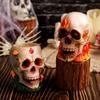 Resin Rose Skull Heads Halloween Horror Skull Ornaments Resin Crafts Party HomeGarden Lawn Decor Haunted House Horror Props Gift