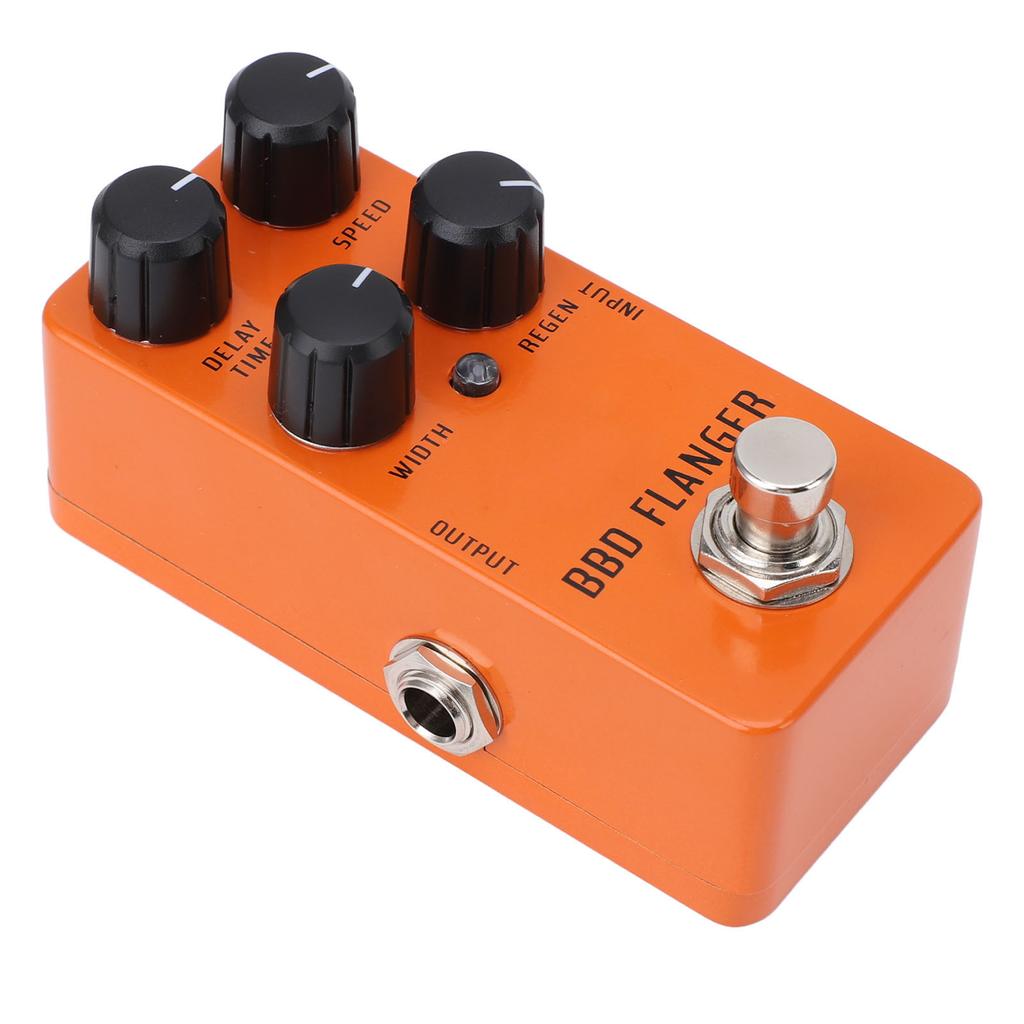 Analog Flanger Pedal Mini Portable for Electric Guitar Bass with True Bypass DC9V