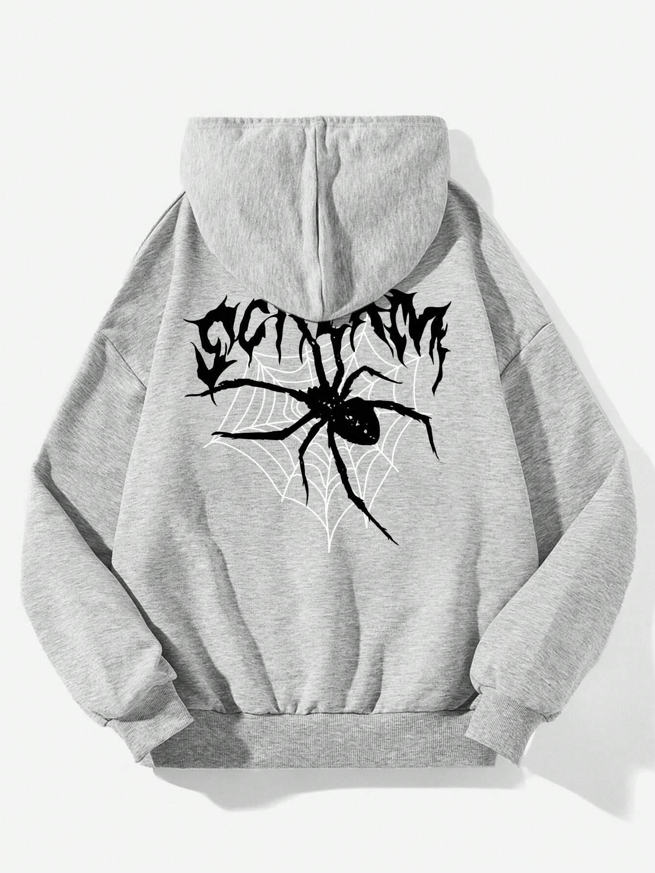 

Жіночі толстовки з принтом Scream Spiders & Cobwebs Harajuku Oversize Hoody Модний вільний одяг Зручний жіночий світшот M