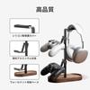 Muso Wood Headphone Stylish Controller Stand with Desktop Easy Simple Design and Aluminum Stand, Slip-Resistant Pad, Storage, Assembly, (Walnut Alloy)
