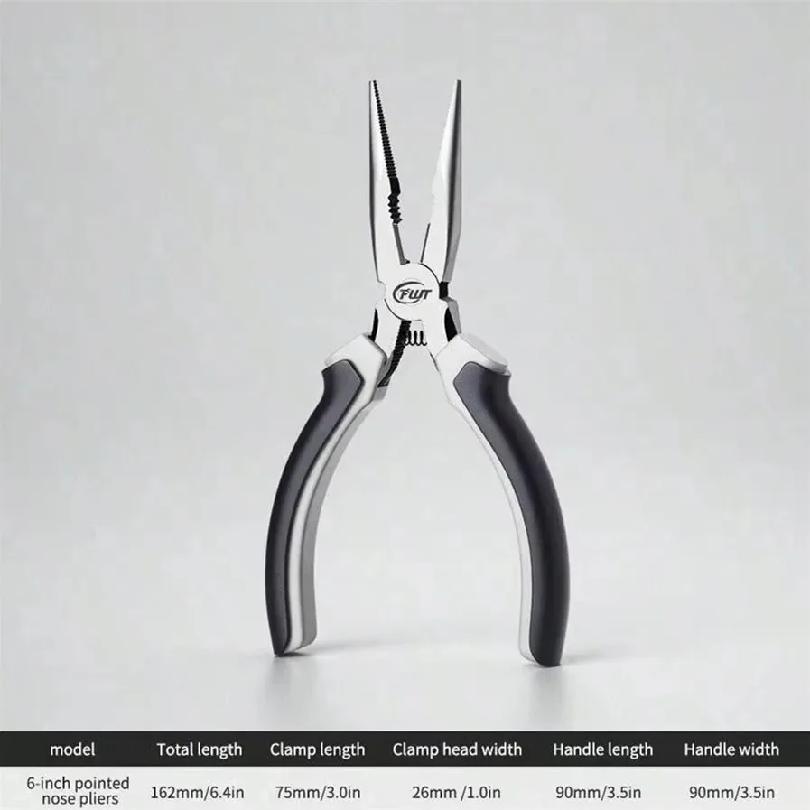 1pc, 6 Inch Long Pointed Nose Pliers, Industrial Grade Pliers, DIY Jewelry Making, Precision Tip Pliers, Suitable For Home, Fish