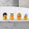 2 stuks mini-beeldjes: schattige Egyptische sfinx van hars, Egyptische eend, kleine oude farao