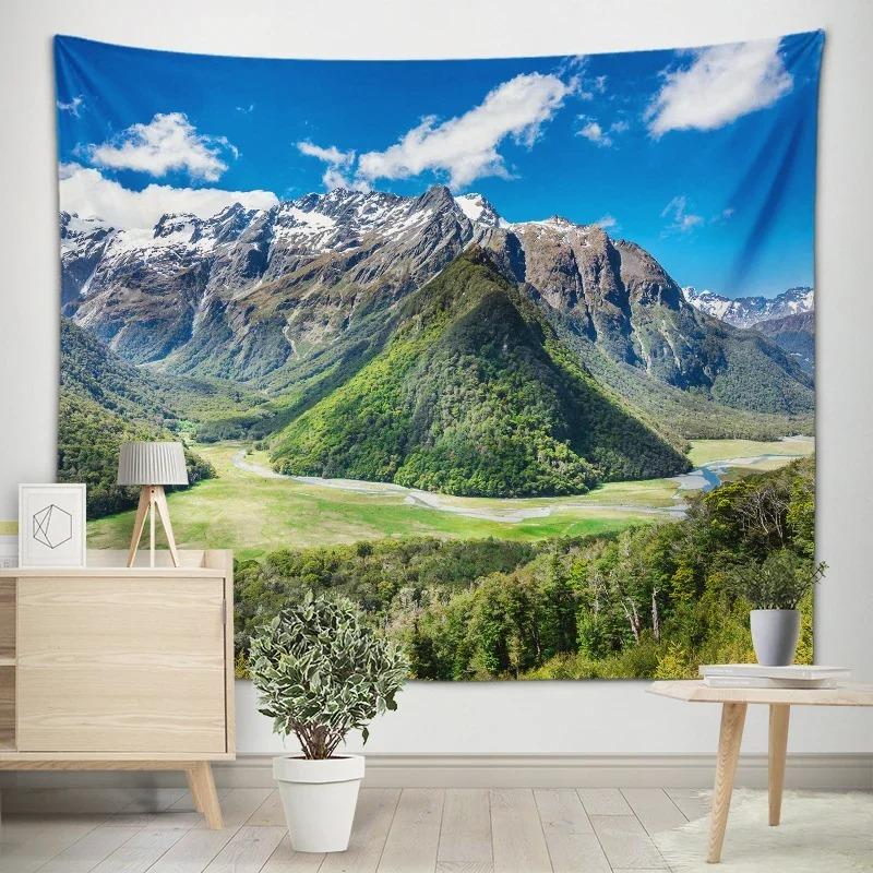 Natural Mountain Lake View Wall Decoration Tapestry Home Living Room Tapestry