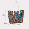 Bohemian Style Printed Tote Bag Fashion Large Capacity Casual Handbag for Daily Use