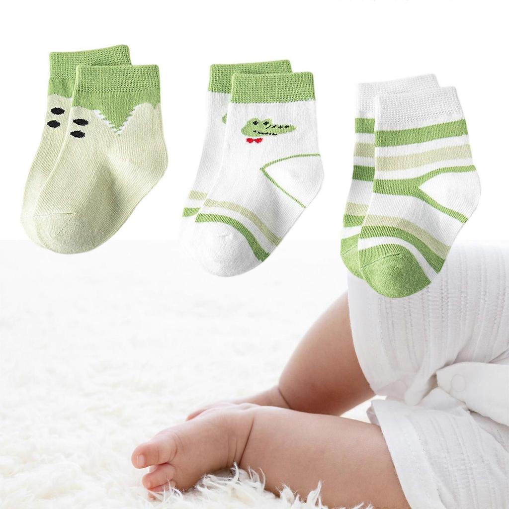3 Pairs Breathable Infant Socks Seamless Construction Cotton Toddler Sock Elastic Baby Socks 0-5 Year Olds  SML