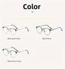 1 Pair Of Latest Vintage Retro Metal Half Framed Men And for Women Fashionable Eyeglasses Day And Night Dual Use Lens Anti-Blue Lens Light Color
