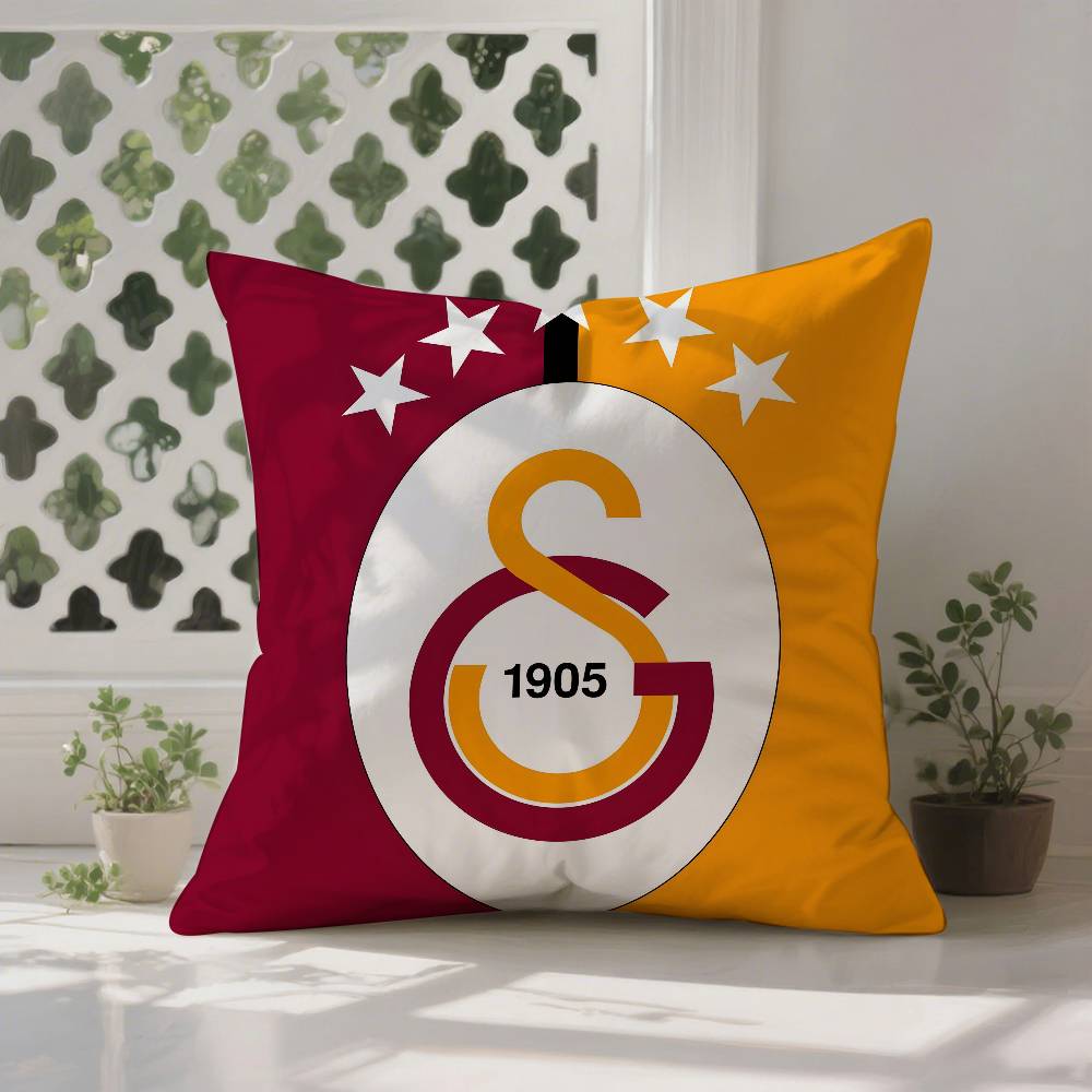 Club Logo G-GalatasarayS Pillow Case Anti-dustmite Pillowcase Invisible Zipper Silky Short Plush Sofa Cushion Cover