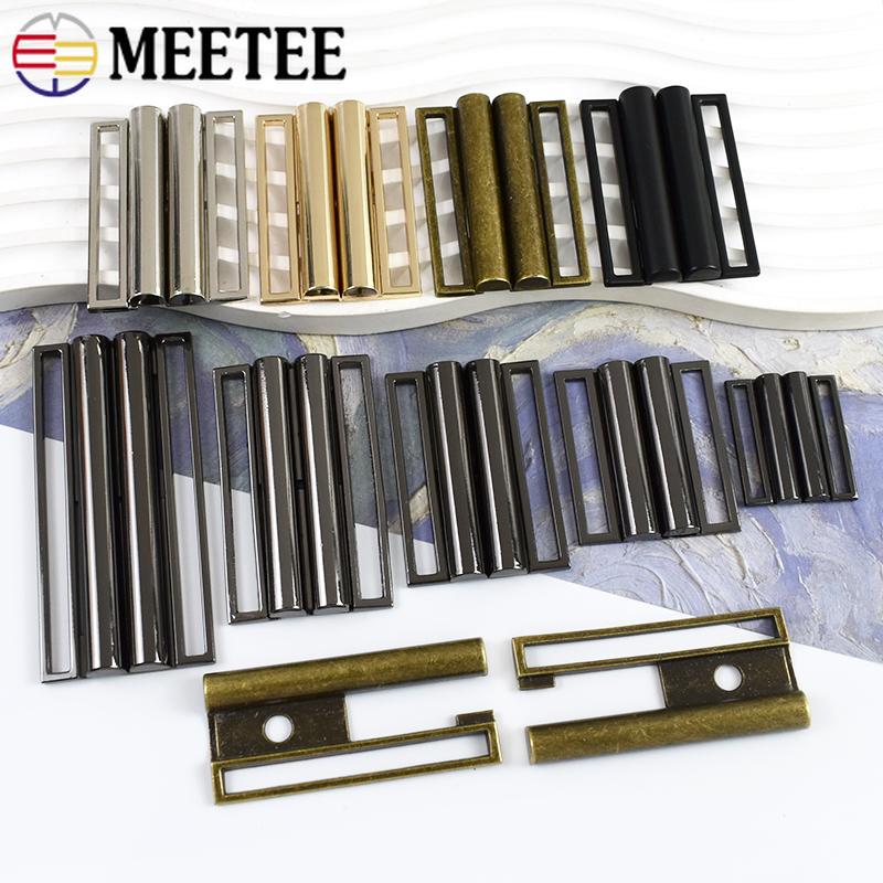 Meetee 2/5 st Metallspänne för 30-80 mm Rockbälte Klädjusterare Spänne Knapp Dekorativ Midjebandskrok Hårdvarutillbehör
