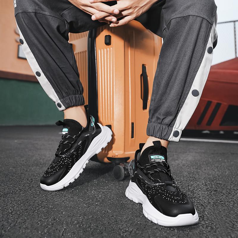 2022 Mesh Shoes Men Vulcanized Sneakers Summer Breathable Running Shoes Fashion Casual Walking Shoes Flat Shoes Tenis Masculino