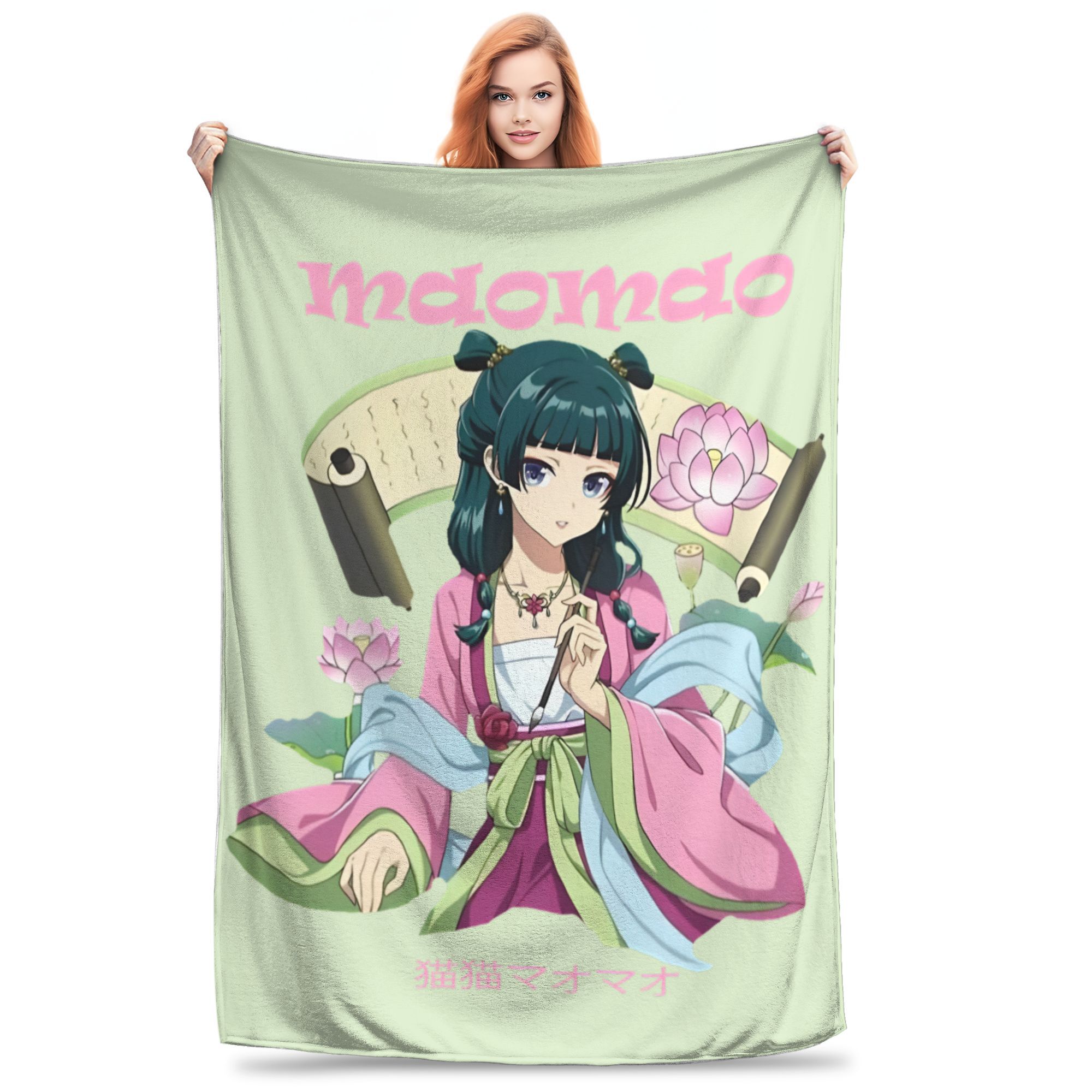 

Maomao The Apothecary Diaries Fleece Throw Blankets Kusuriya no Hitorigoto Blanket for Bed Bedroom Super Warm Bedroom Quilt, 30x40in