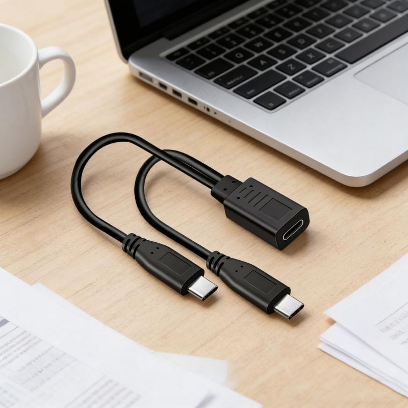 Type C to Double Type C Chargers Cable 5V 3A Power Delivery 15W Fast Charging Cable  for Phones Tablets 30cm Length