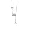 Sterling Silver Small Waist Tassel Necklace - Elegant Luxury Pendant for Women
