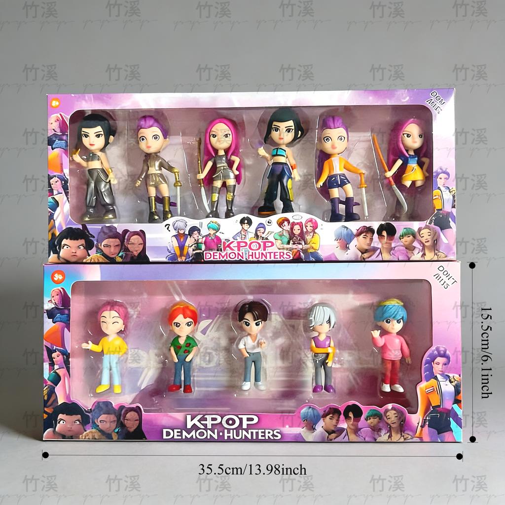 Kids New Year Gift Idea : Anime-Style PVC Action Figure Set, Cool Desktop Collectible Decor