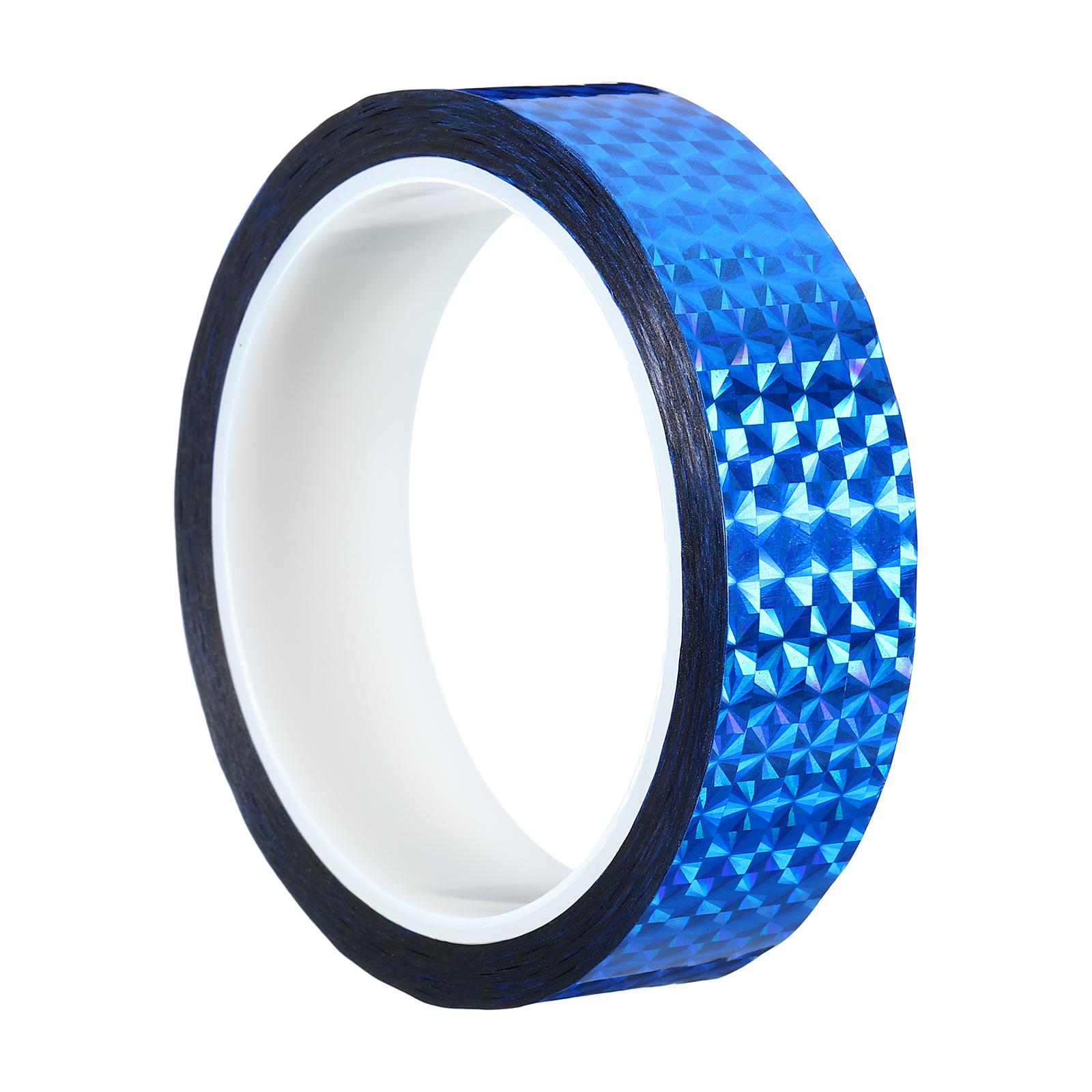 

20/25/35mmx50m Prism Tape Holographic Metalized Reflective Decorative Adhesive Masking Tape DIY Art Craft Wrapping Stationery 35mm синій
