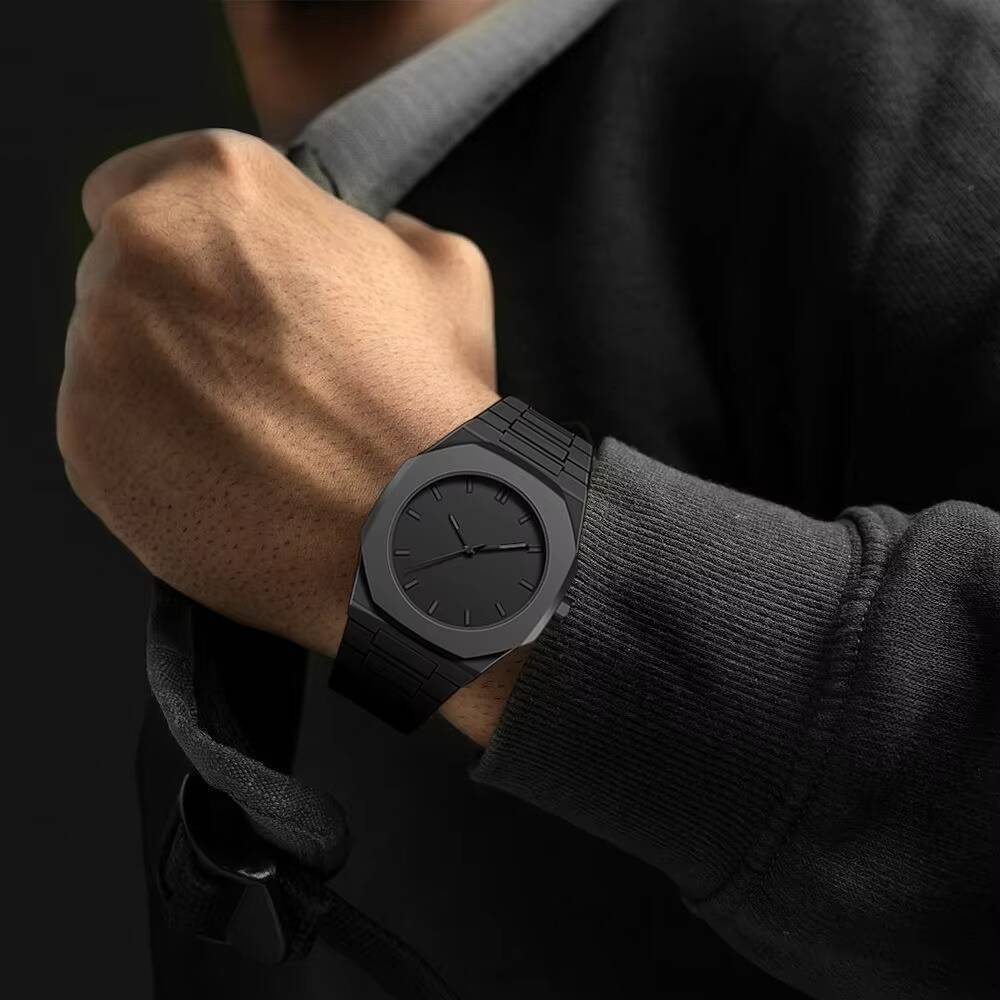 Casual Men Sports Watches Plastic Strap Quartz Wristwatches For Mens Clock Reloj Hombre