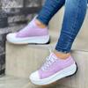 2023 Sneakers con plateau da donna Scarpe Casual da donna Scarpe di tela femminili Scarpe da donna Sneakers robuste Scarpe stringate Plus Size