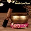 Handmade Nepal Buddha Sound Bowl Stress Relief Yoga Copper Sound Therapy Tibetan Singing Bowl Set Brass Chime