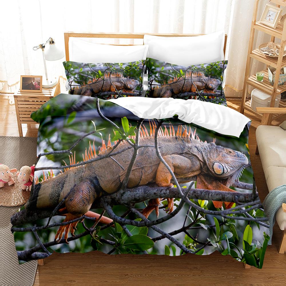 3D The Iguan Bedding Sets Duvet Cover Set With Pillowcase Twin Full Queen King Bedclothes Bed Linen