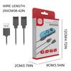 USB Charger Cable for Joycon Controller 2 in 1 Charging Cable Travel Charging Cables for Switch Controller Charger