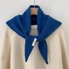 Premium Australian Wool and Cashmere Solid Color Women's Triangle Shawl-Scarf