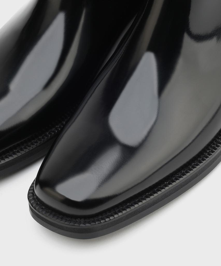 Firenze Atelier [Vibram] Minimal Semi-Square Line Chelsea Boots 7430 [Box Black]