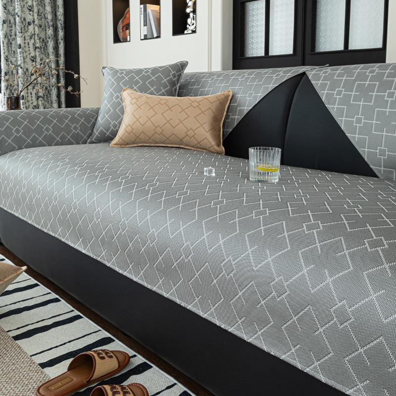 

Летняя диванная подушка Ice Shreds противоскользящая спинка пылезащитный чехол для гостиной мебель спинка защитный коврик украшение дома 70x70cm темно серый