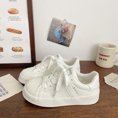 Thick-soled Shell Head Casual Board Women's Shoes  Summer Breathable New Little White Shoes Soft Soles Not Tired Feet Versatile Little White Shoes