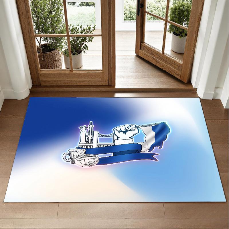 hertha bsc FC Design Crystal Velvet Rug Soft Decorative Mat for Bedroom Entrance