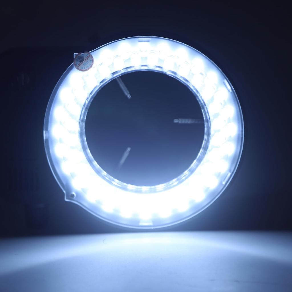 Microscope LED Ring Adjustable US Uniform Illumination Light, Brightness, Plug, 100-240V,
