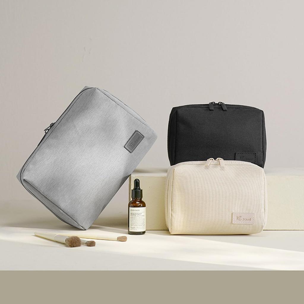 Caizqbry Cosmetic Makeup Large Small Item Travel Cosmetic Travel Korean Unisex Pouch, Pouch, Capacity, Black, Cute, Storage, Self-Standing, Pouch,