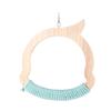 With Cotton Rope Parrot Swing Toy Wood Bird Cage Stand Stick Parrot Claw Grinding Stick  Finches