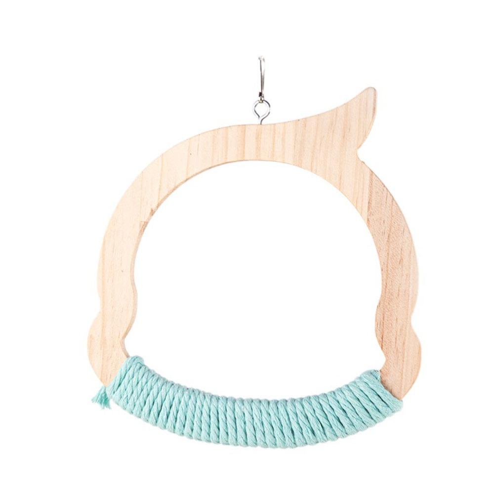 Wear-resistant Bird Swing With Cotton Rope Bird Cage Stand Stick Parrot Swing Toy  Cockatiels