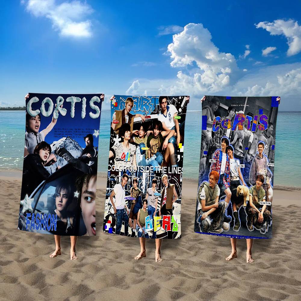 Kpop Music C-CORTIS Microfiber Blanket Quick Drying Beach Towels Oversized Printing Super Absorbent Pool Towel Blanket