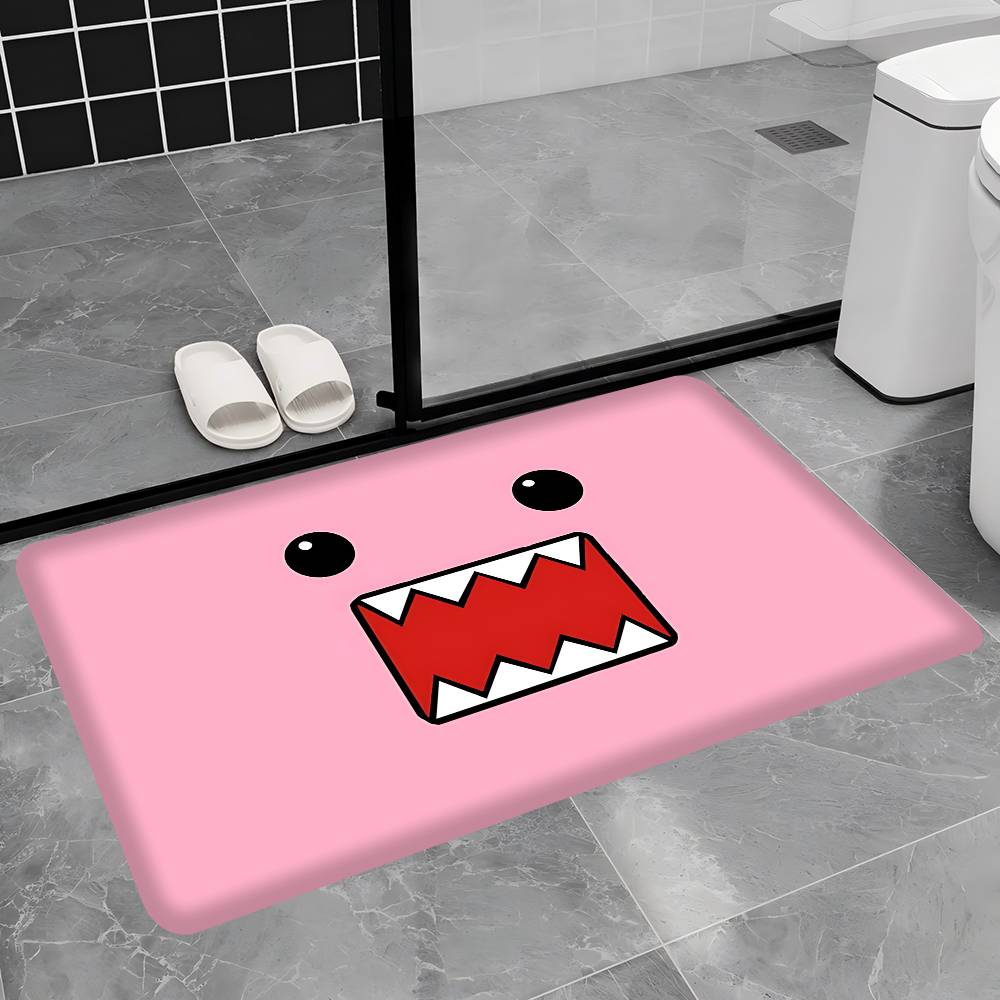 Domo Kun Anime Floor Mat Rectangle Anti-slip Home Soft Badmat Front Door Indoor Outdoor Mat Welcome Doormat