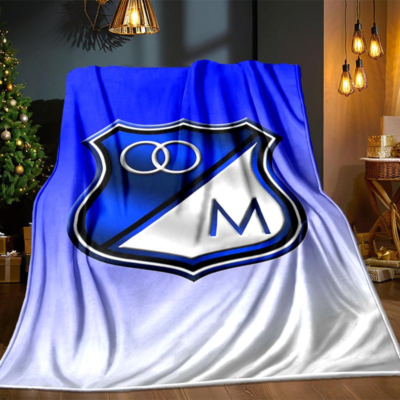 Blue Shield Emblem Millo-narios Blanket Lightweight Ideal Bedding Blanket Perfect for Travel, Living Rooms, Offices, Sofas, Fan Christmas gift