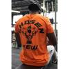 European and American Fitness New Summer Sports Short-sleeved Men's T-shirt Elastic Cotton Loose Top Muscle Training Running