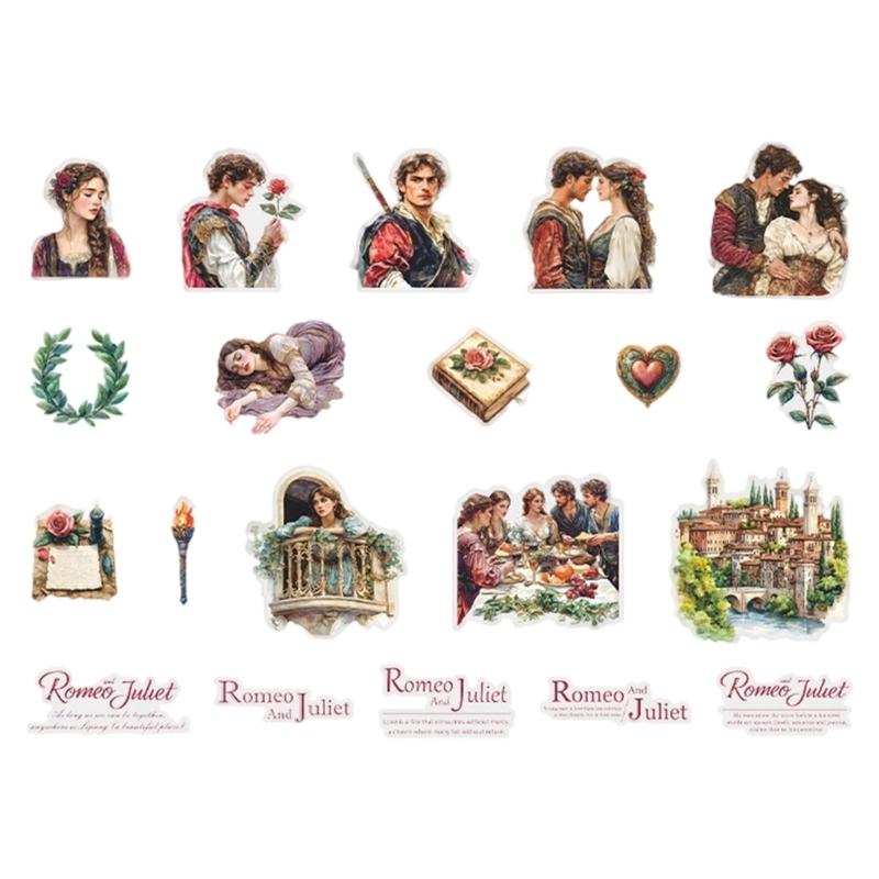 

Book Inspired Stickers For Handmade Journals PET Film Art quality